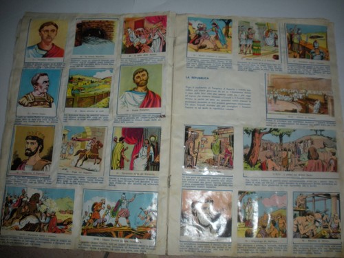 Figurine storia roma album - di, roma,